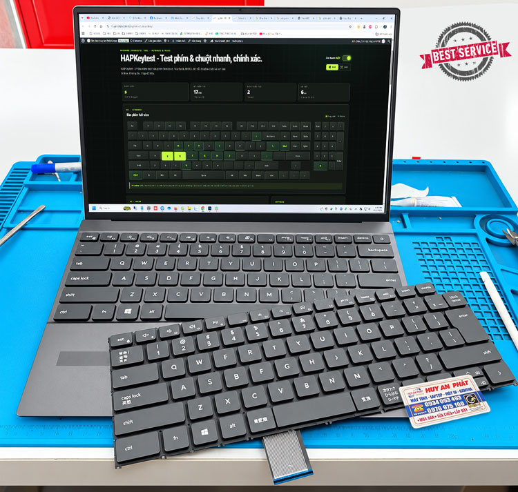 thay ban phim laptop DELL 0210 2