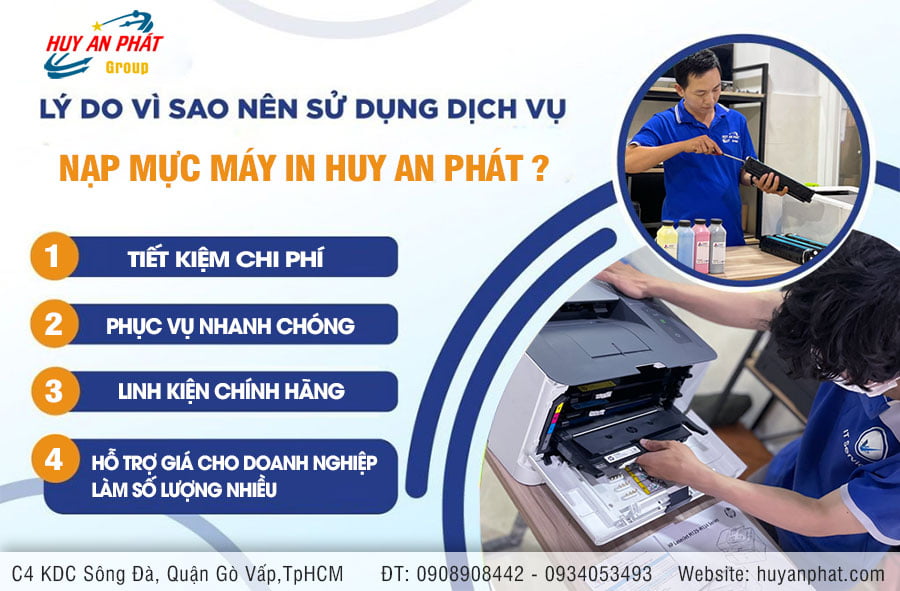 Công ty nạp mực máy In Huy An Phát