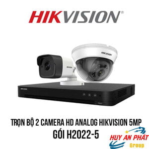 Trọn bộ 2 camera Analog HD HIKVISION 5MP