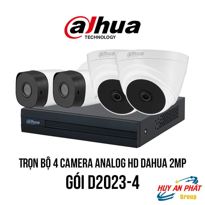 Trọn bộ 4 camera Analog HD DAHUA 2MP giá rẻ