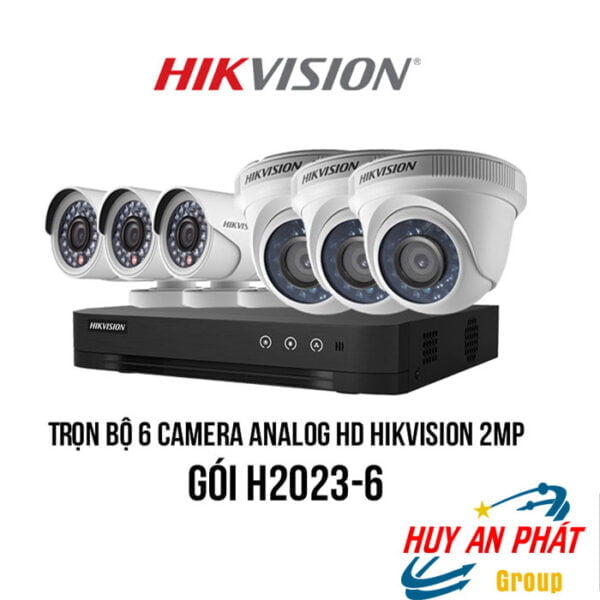 6 camera analog hd hikvision 2mp