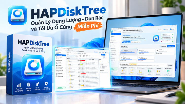 Tải HAPDiskTree Quản Lý Dung Lượng và Tối Ưu Ổ Cứng Miễn Phí 1 HAPDiskTree Phần mềm Quản Lý Dung Lượng - Dọn Rác và Tối Ưu Ổ Cứng Miễn Phí