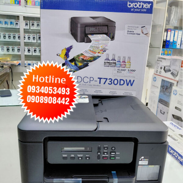 Máy in Màu Brother DCP-T730DW A4 A5 In Copy Scan 2 mặt WIFI 6 Máy In Brother DCP-T730DW đa chức năng Wifi