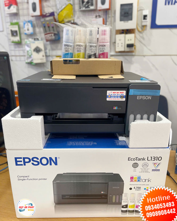 Máy in Phun Màu Epson EcoTank L1310 A4 A5 Thay L1210 Cũ 10 Bán máy in Epson L1310 giá rẻ