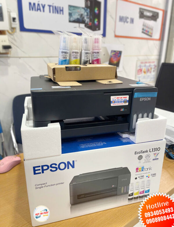 Máy in Phun Màu Epson EcoTank L1310 A4 A5 Thay L1210 Cũ 5 Bán máy in Epson L1310 giá rẻ