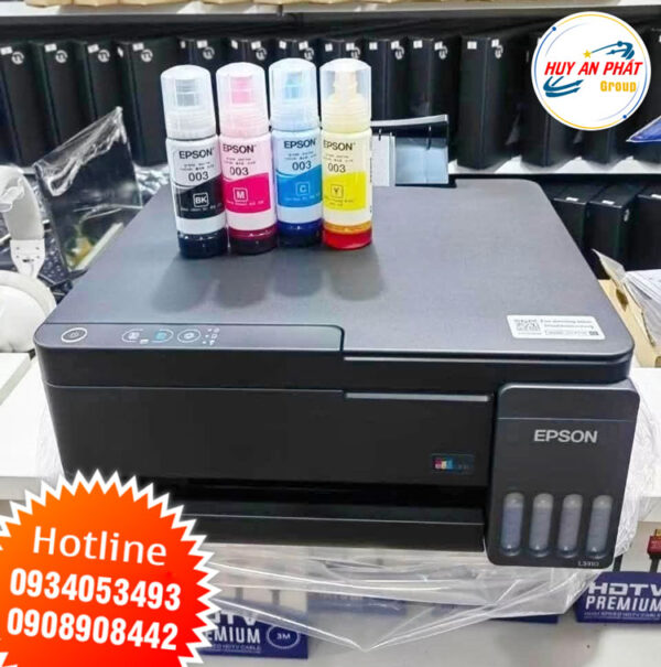 Máy in Phun Màu Epson L3310 A4/ A5/ In/ Copy/ Scan Đa Năng 4 Máy in phun màu Epson L3310 giá rẻ