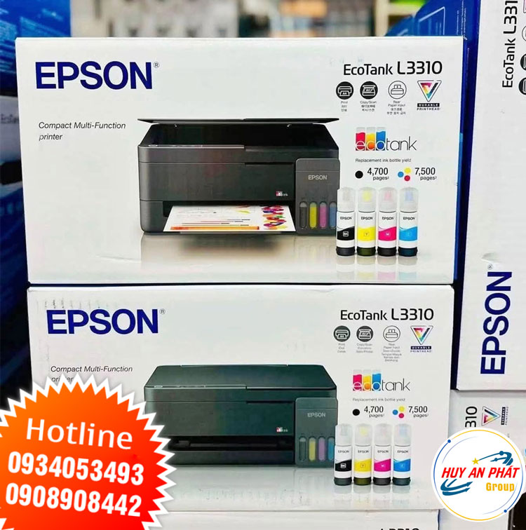Máy in Phun Màu Epson L3310 A4/ A5/ In/ Copy/ Scan Đa Năng 12 Bán Máy in Epson L3310 Chính hãng