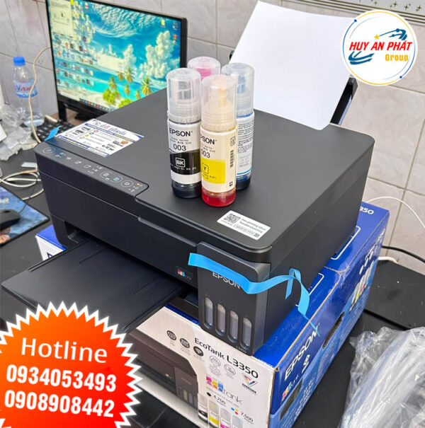 Máy in Epson L3350 A4/ A5/ In/ Copy/ Scan/ WIFI Đa Chức Năng 3 Máy in phun màu Epson L3350 chính hãng