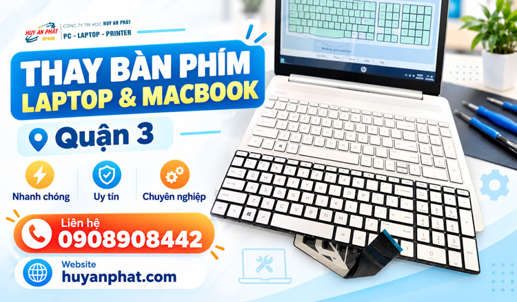Sửa Thay Bàn Phím Laptop Quận 3 Giá Rẻ