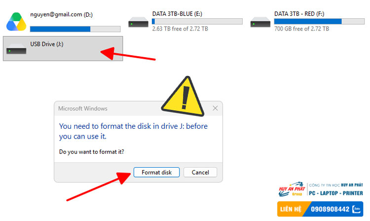 Lỗi Thẻ Nhớ & USB đòi Format
